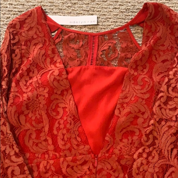 Adelyn Rae red lace dress (medium) - Picture 3 of 6
